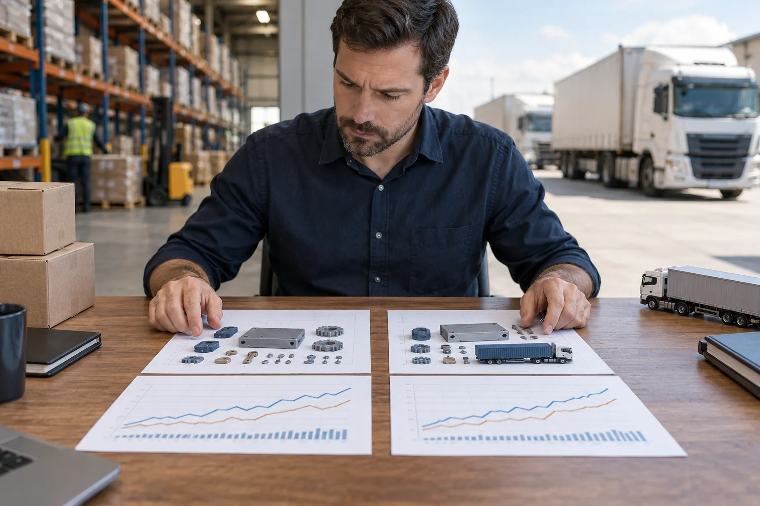 Dos estructuras de costos ilustrativas se comparan entre depósito y transporte