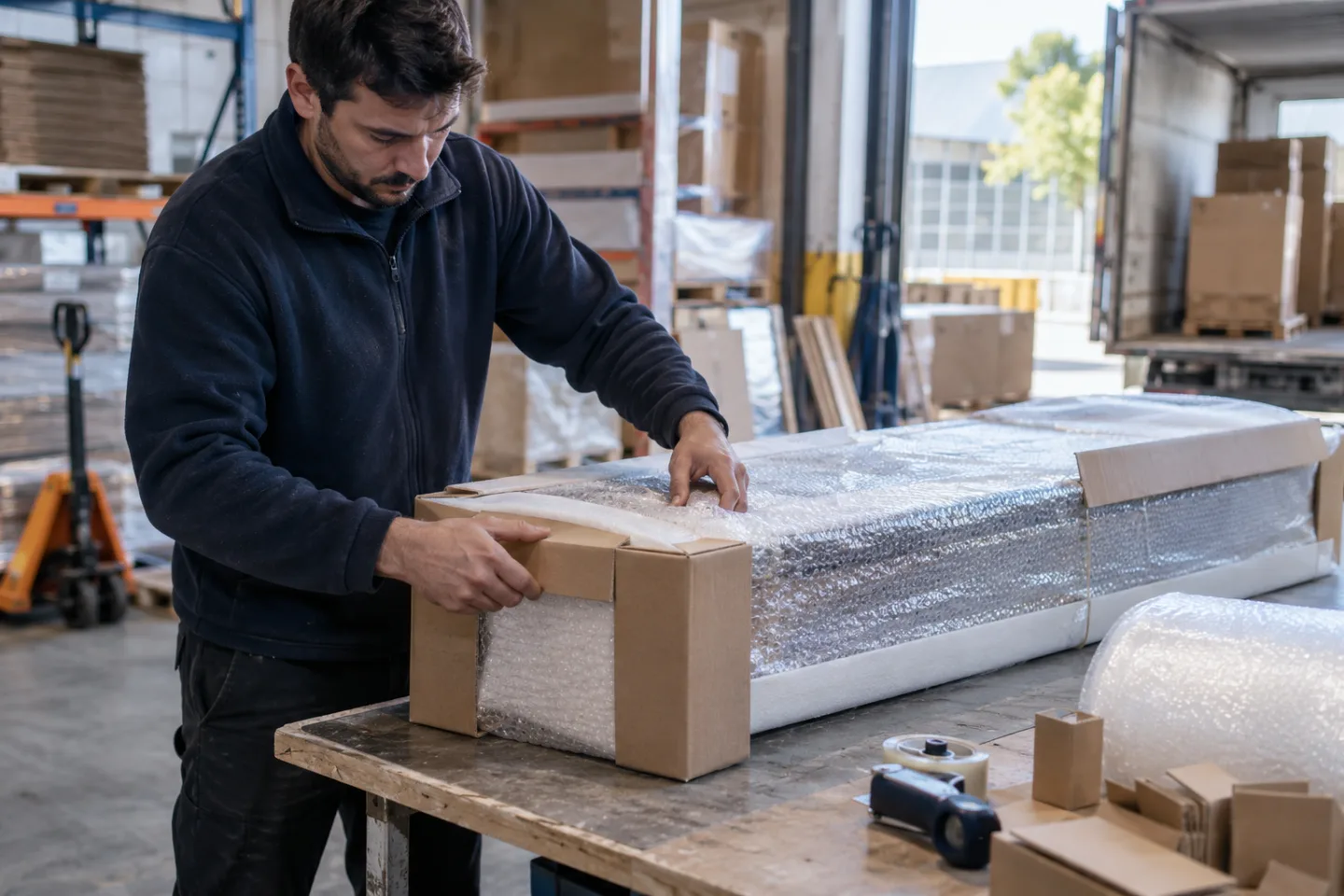 Cómo proteger esquinas, bordes y superficies antes de enviar